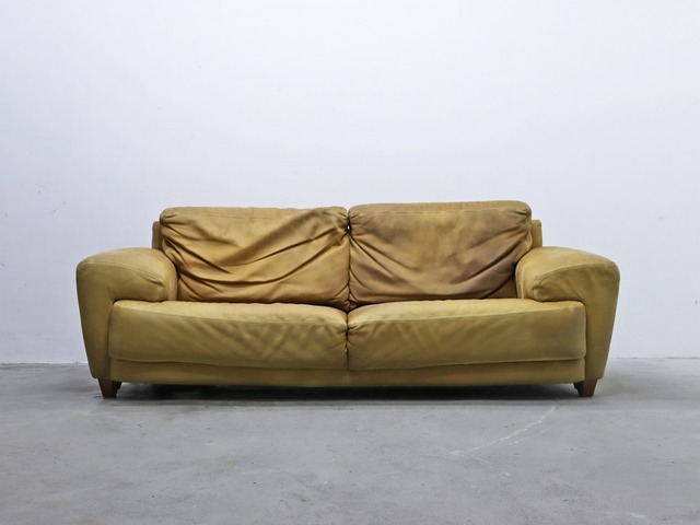 CALIA ITALIA カリア イタリア 本革 2P ソファ 3Pソファ キャメル レザー クラシカル モダン RAT27166