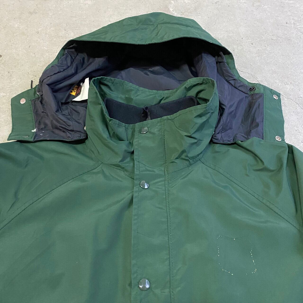 USA製 90年代 ヴィンテージ REI アールイーアイ GORE-TEX ゴアテックス マウンテンパーカー ナイロンジャケット 古着 ビンテージ  グリーン 緑色 98年製 90S フード着脱式【アウトドアジャケット】【CS2301-30】 | cave 古着屋【公式】古着通販サイト