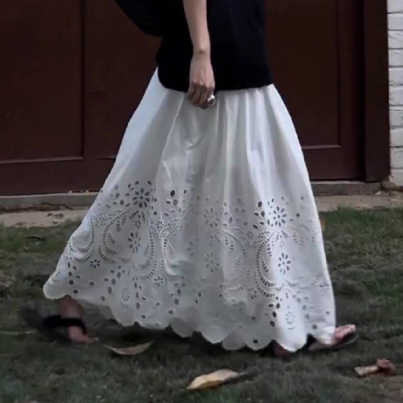 Poetry Eyelets Maxi Skirt F0372