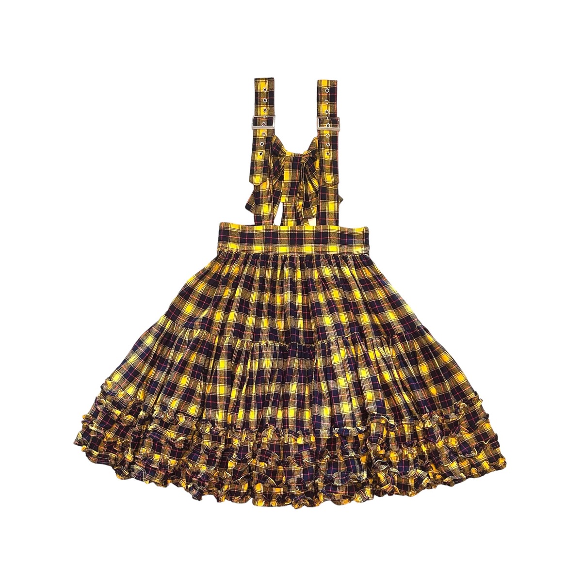 吊りリボンスカート YELLOW | HEIHEI｜フレアスカート 