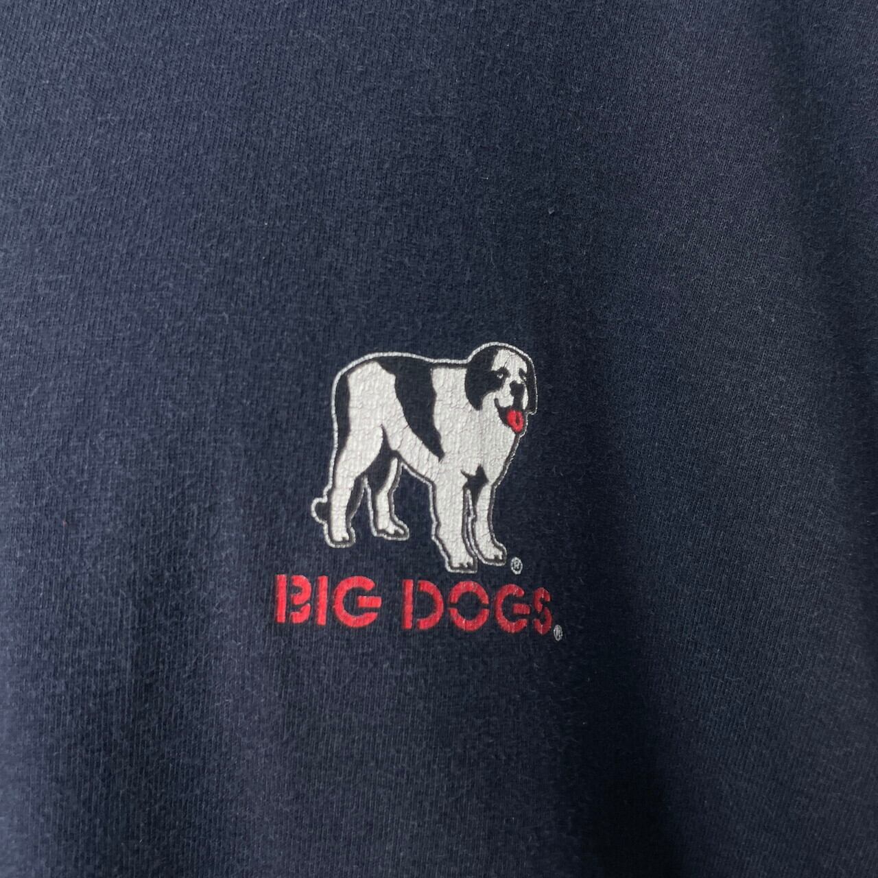 BIG DOGS ロゴ刺繍スウェット イヌ ブルー ビッグサイズ