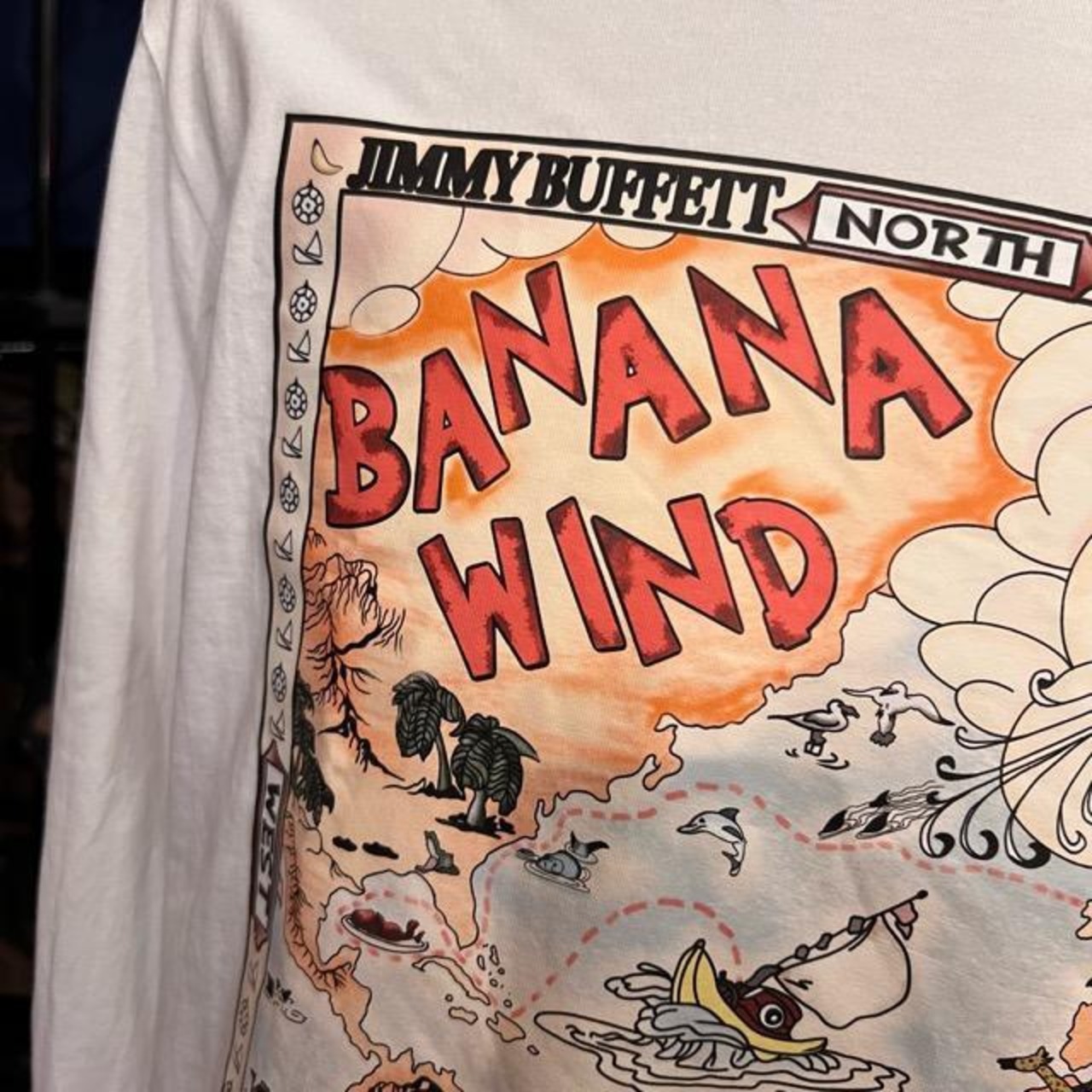 BANANA WIND カットソー メンズ ファッション カットソー 長袖 プリントTシャツ