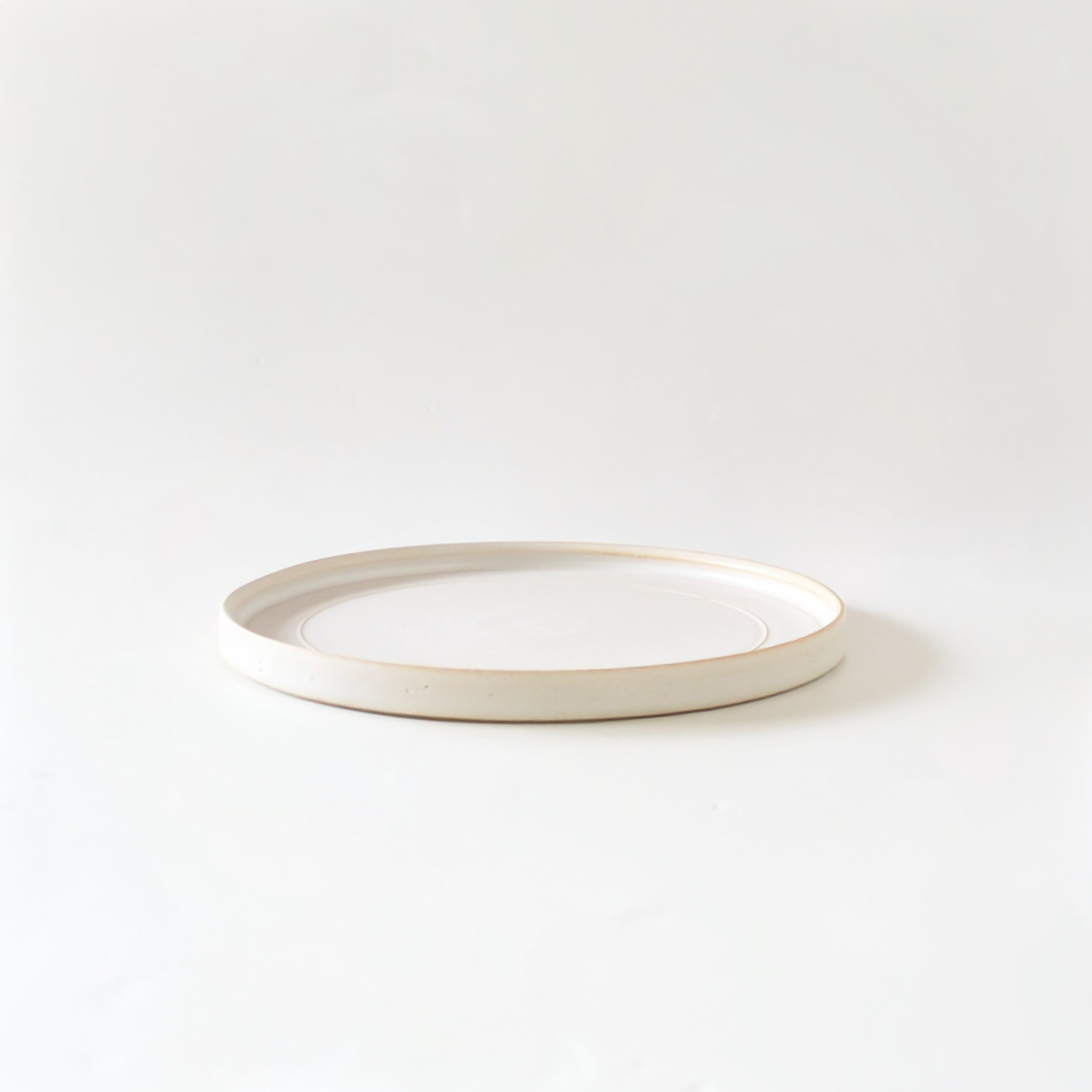 【個展 comfortware】小野俊 / 白珠釉 平皿 L