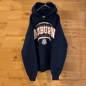 【GILDAN】カレッジ スウェット パーカー フーディ オーバーン大学 auburn university football TIGERS アーチロゴ M US古着