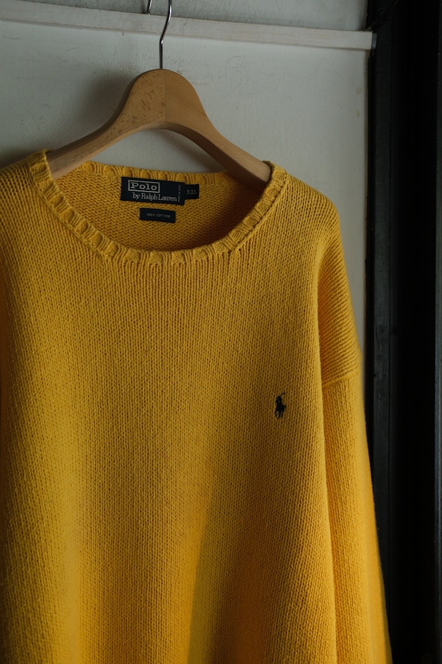 90's "Polo by Ralph Lauren" cotton knit/yellow
