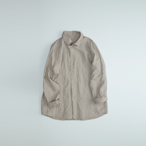 SNAP SHIRTS　高密度LINEN　NATUR