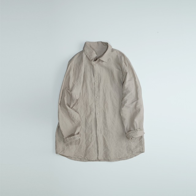 SNAP SHIRTS　高密度LINEN　NATUR