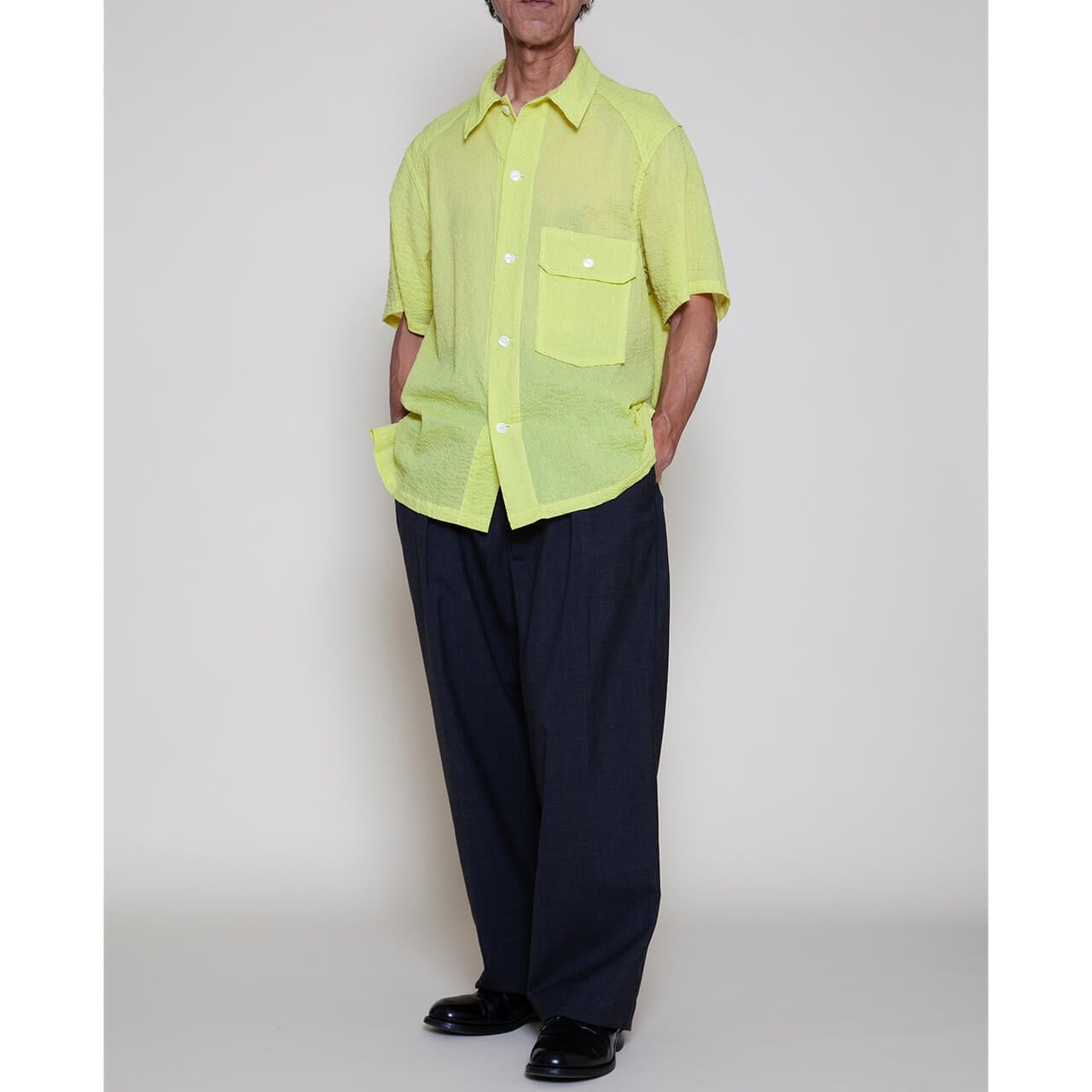 THE CORONA UTILITY / UTILITY FIELD SHIRT S/S Cotton Lawn Ripple