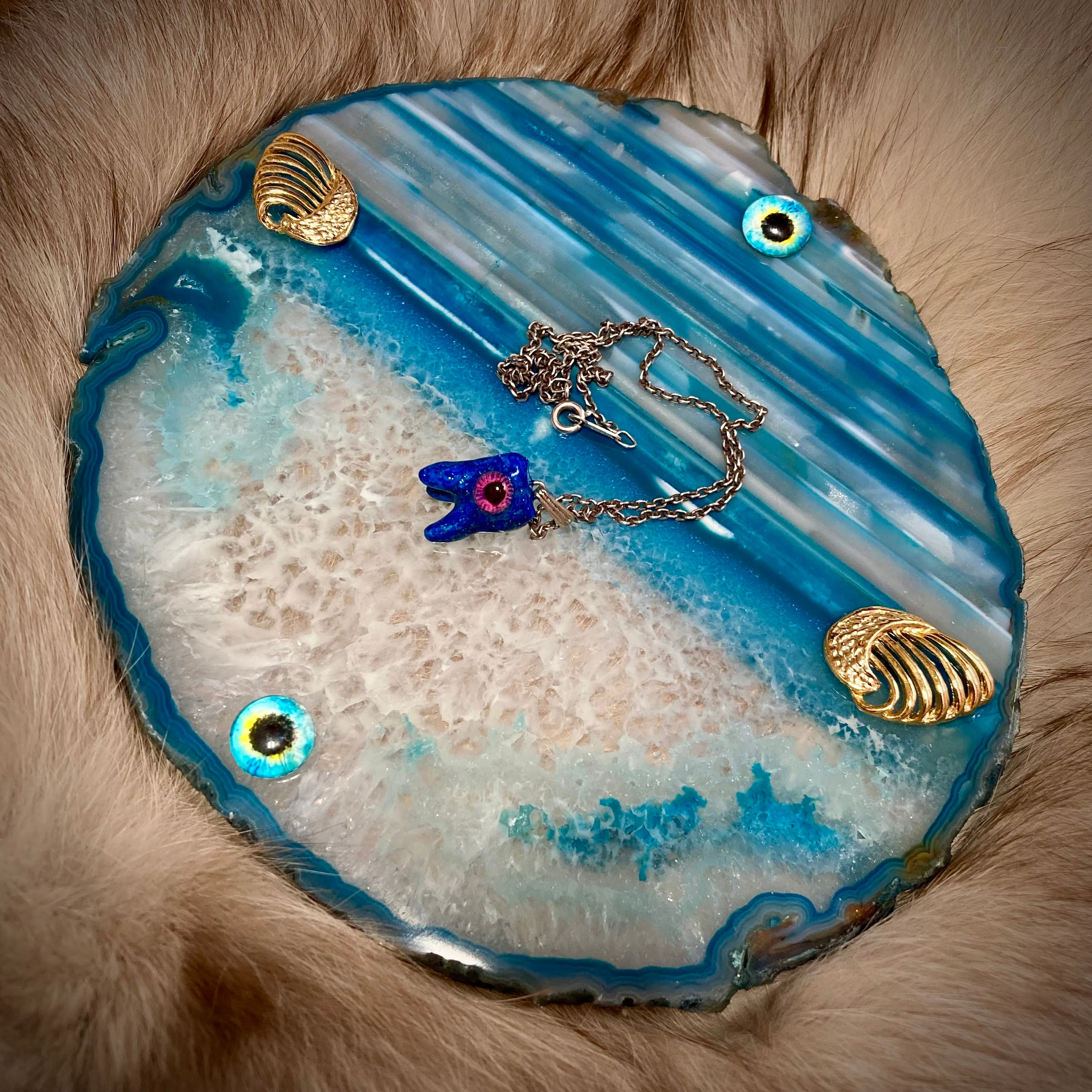 目玉瑪瑙のコースター/小物置き Agate coaster, small object holder