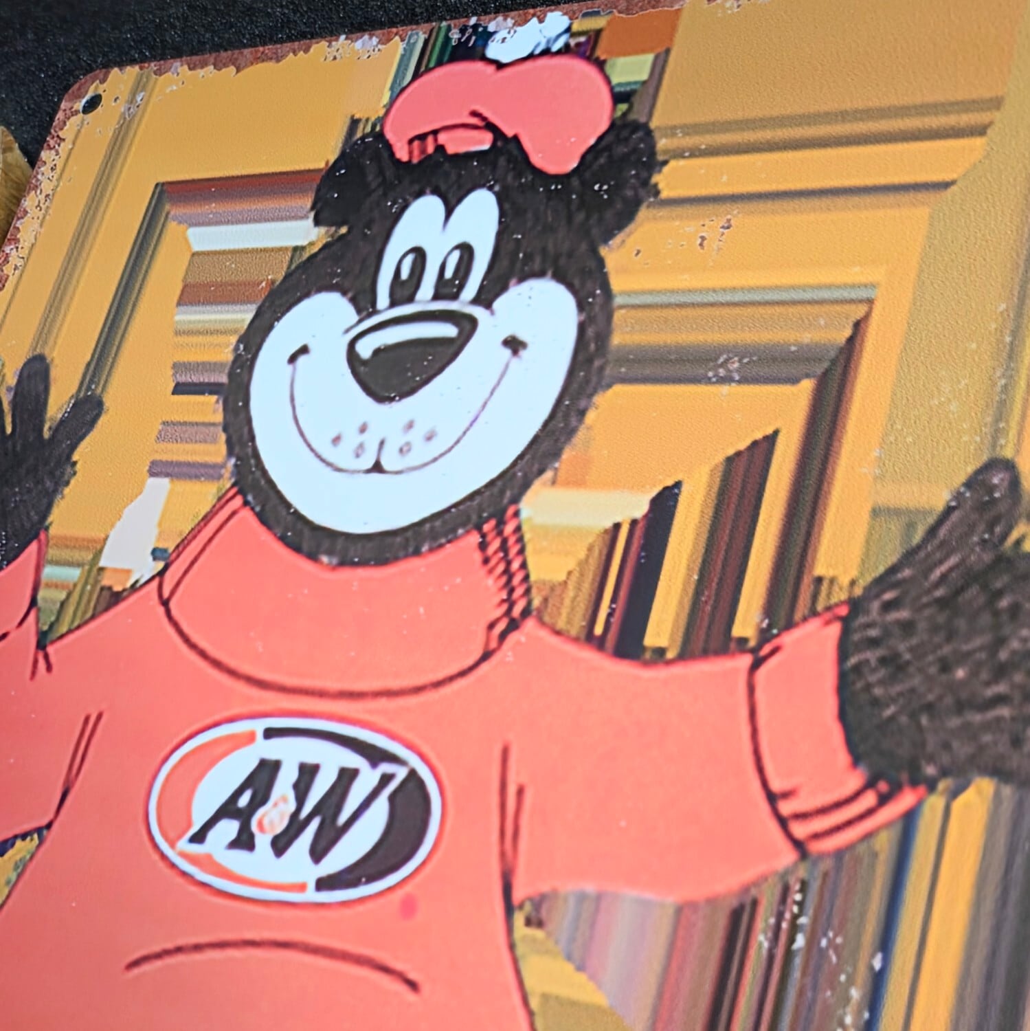 送料無料!ちょうどいいブリキ看板 【 A&W ( エンダー ) 】 『 ルーティ 』METAL SIGN / メタルサイン / ブリキ看板 / サインボード / ビンテージ加工〚アメリカン雑貨 アメトイ〛