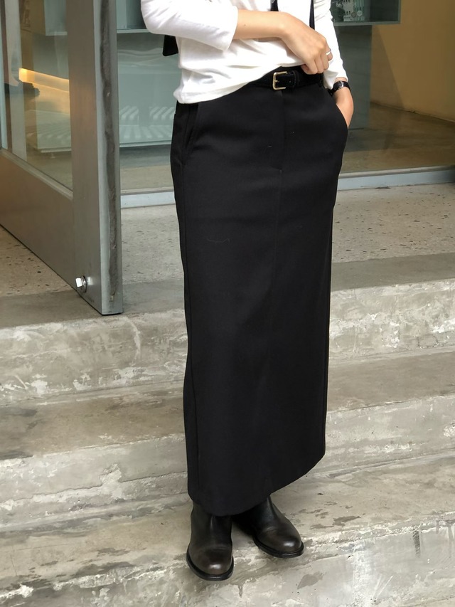 (予約) verveine / Lumi back-banding wool midi skirt 2color