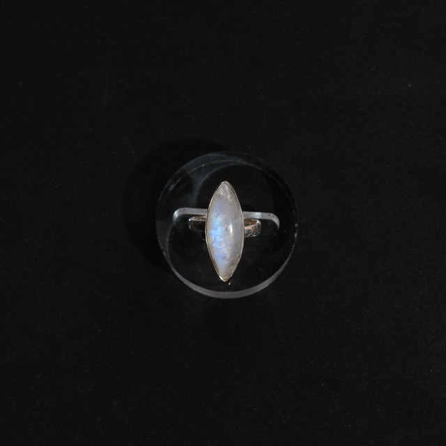 Mexican Jewelry/Silver950 ムーンストーンリング/ストーンリング/軽研磨仕上げ