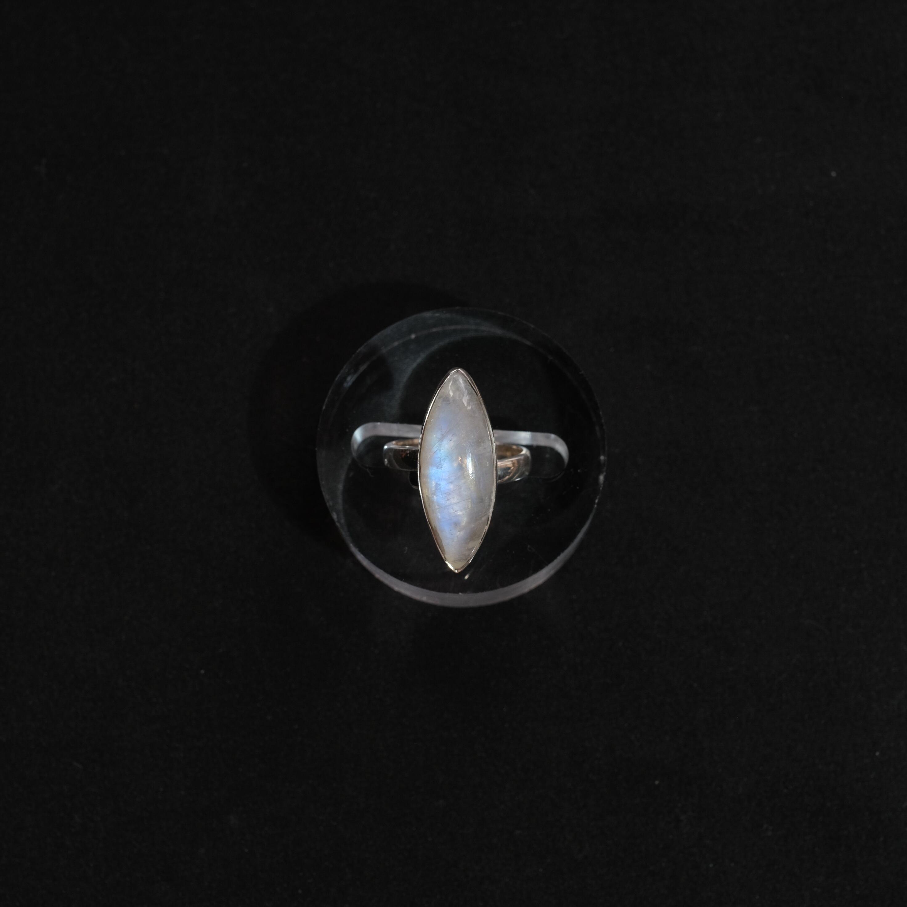 Mexican Jewelry/Silver950 ムーンストーンリング/ストーンリング/軽研磨仕上げ