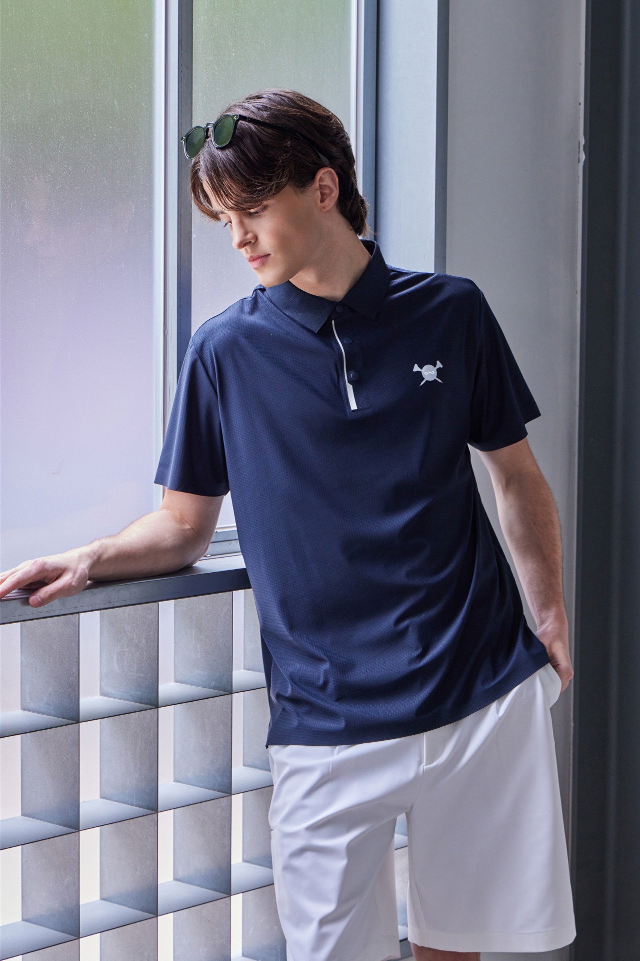 GOXO ゴーエックスオー コンフォートフィットエアカラーTシャツ ネイビー