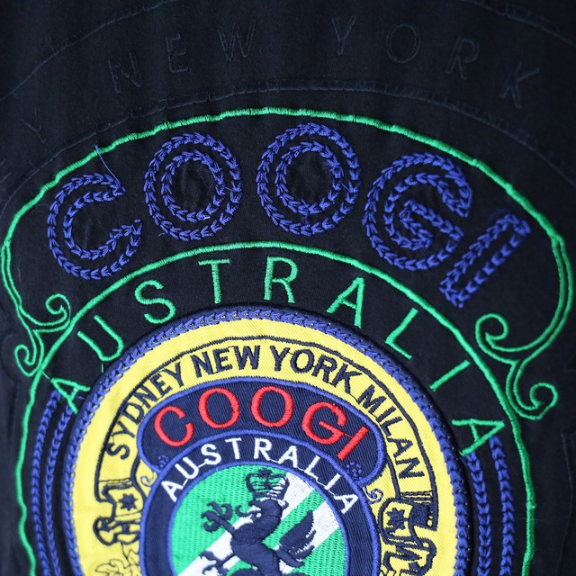 "COOGI " multi embroidery and stitch work design XXL h/s tee