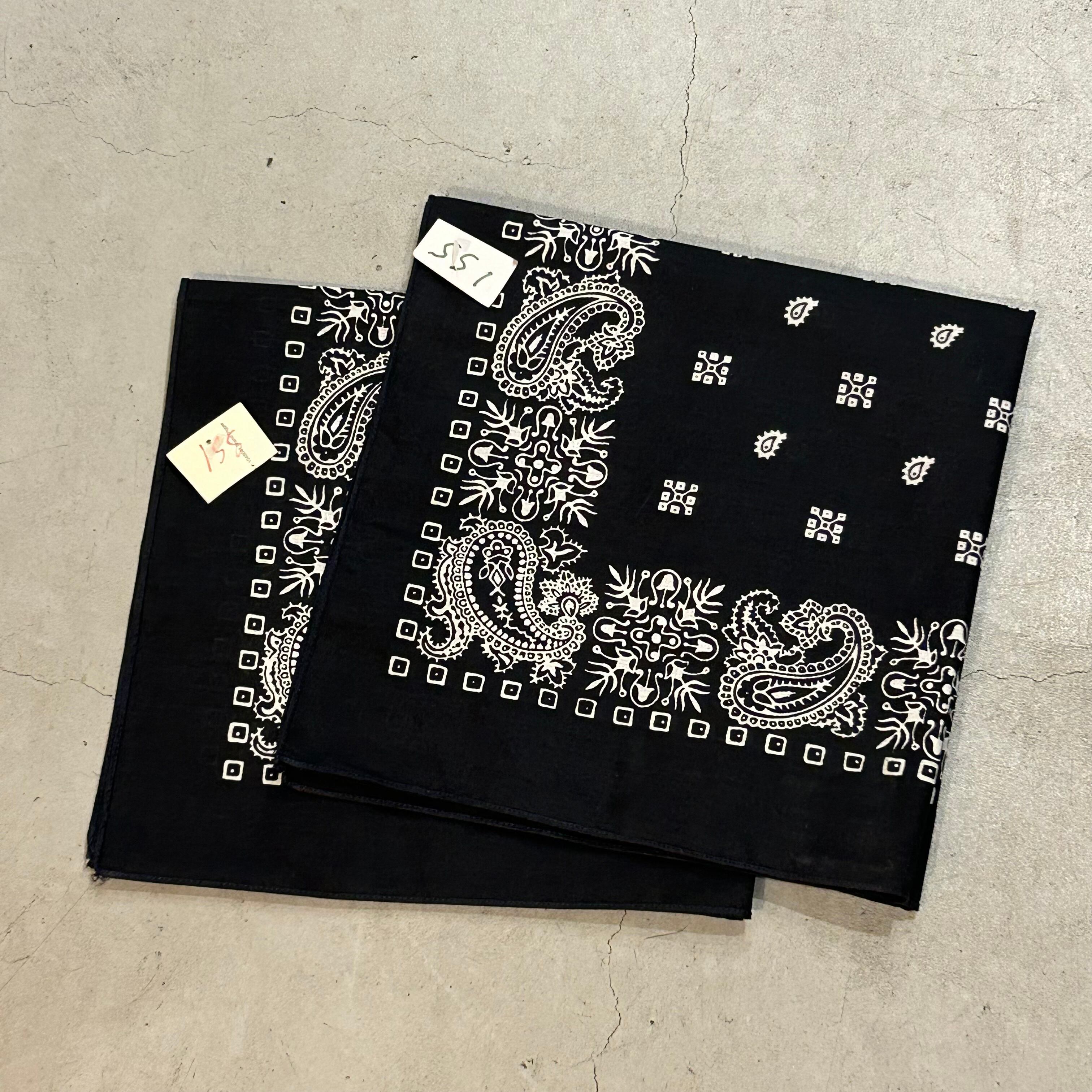 "DEAD STOCK" 〜1990s Paris Accessorys "BLACK" Bandana