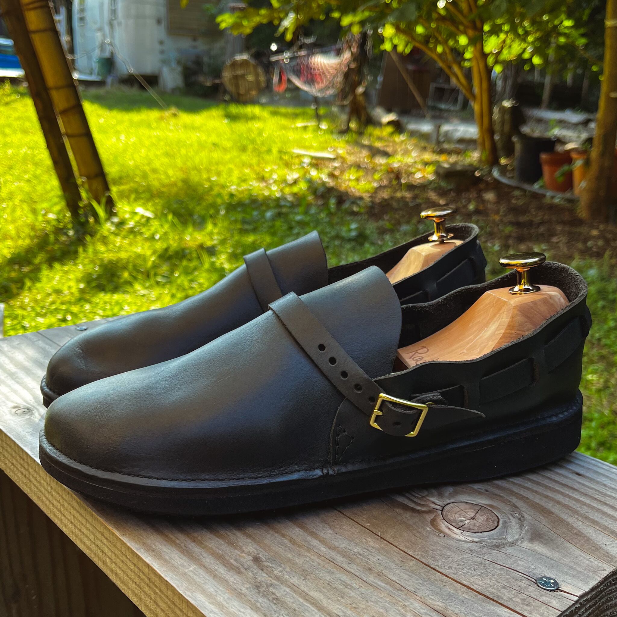 新品】AURORA SHOES MENS MIDDLE ENGLISH Made in USA 8H NAVY 