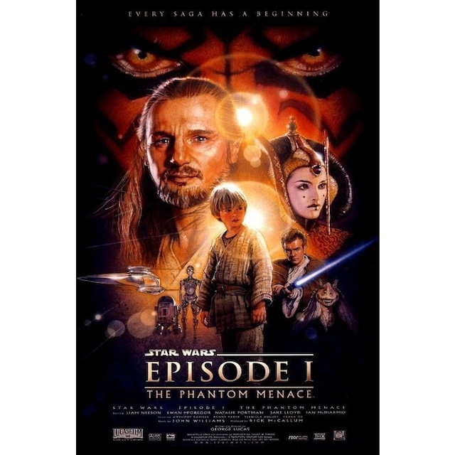 Star Wars Episode 1 Phantom Menace スターウォーズ　エピソード１　ファントムメナス　ポスター 61cm x 91.5cm　POSE160603