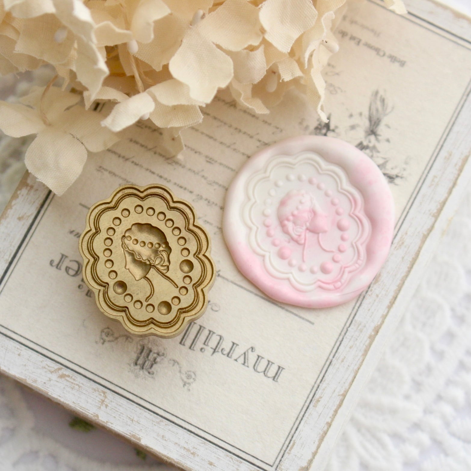 Wax Seal Stamp│Cameo girl【ヘッドのみ】
