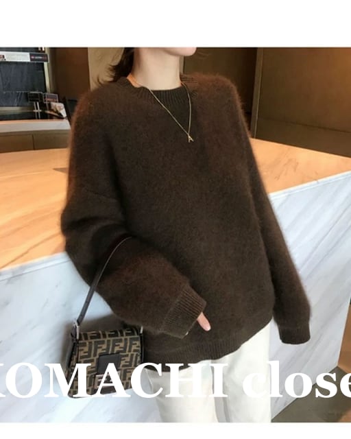 【送料無料】 ニット モヘアニット ブラウン ネイビー 黒 韓国 レディース オルチャン トップス ニットソー セーター 袖あり 長袖 ボリューム袖 かわいい 大人可愛い きれいめ シンプル 大人 上品 おしゃれ お洒落 大人女子 こなれ感 キュート 主役級 存在感 抜け感 無地 秋 冬 10代 20代 30代 通学 デート 女子会 休日 旅行 着回し 普段使い 韓国系 コーデ スタイル モテ トレンド 流行 インスタ映え 着回し 普段使い 重ね着 S M L