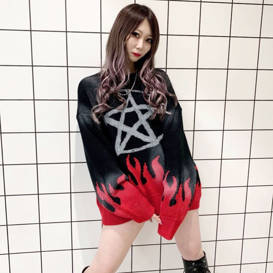 50%OFF】グランジFIREニット | VOLCAN&APHRODITE