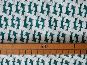 block print fabric d41 みどり