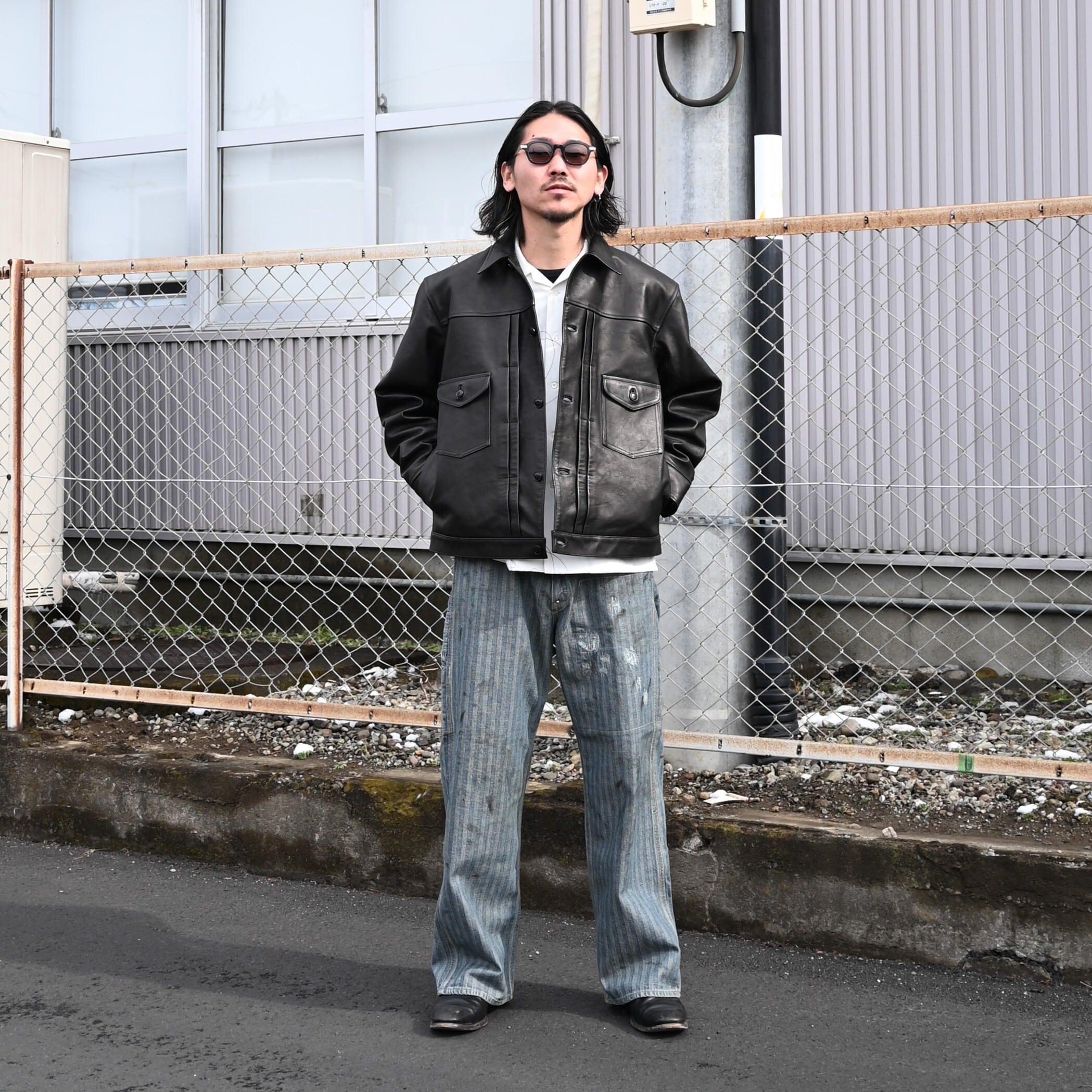 OLDJOEホースレザージージャン ジャケット40L新品 ブラックオールドジョー OLD JOE (オールドジョー)】 レザージャケット│WACKO MARIA
