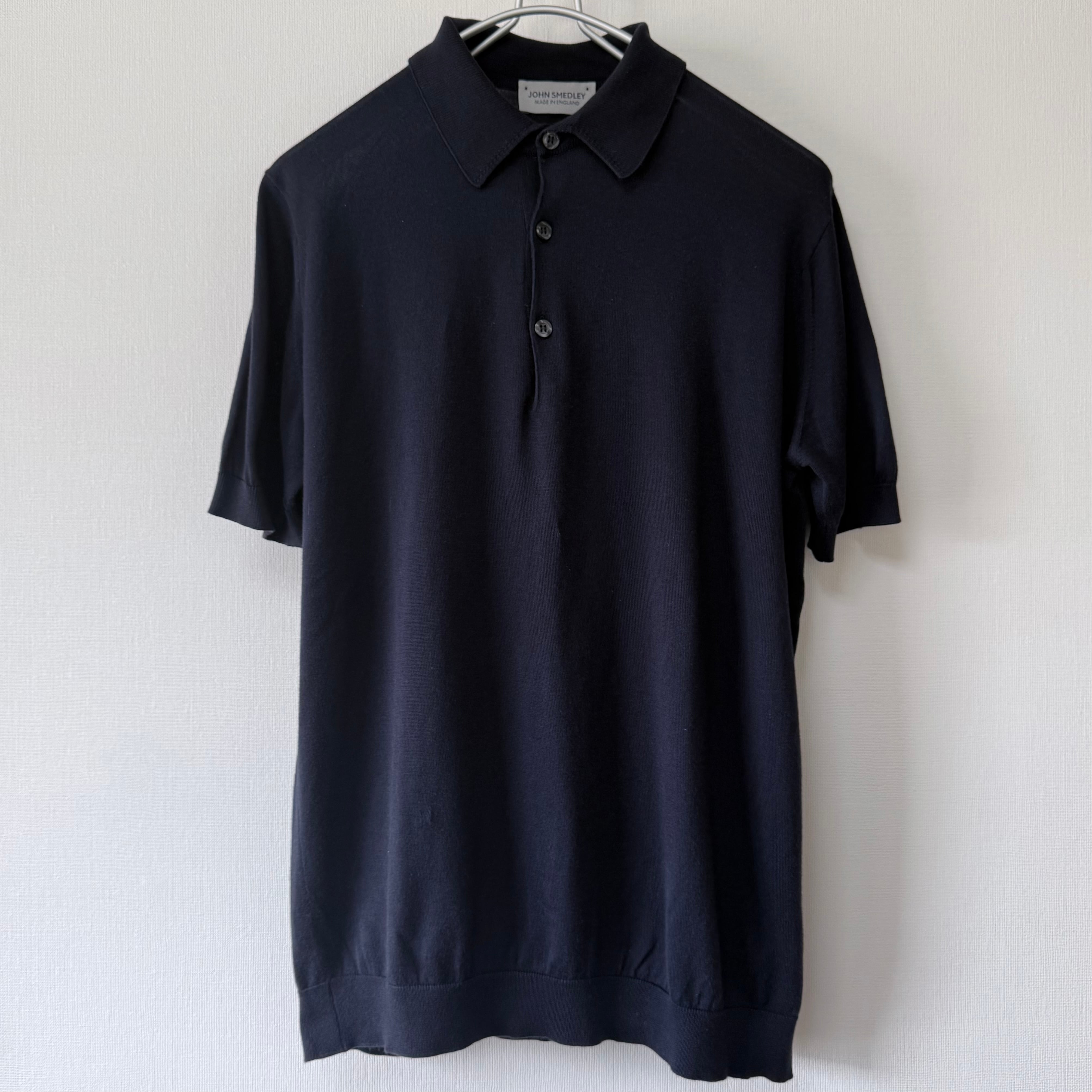 JOHN SMEDLEY シーアイランドコットン ポロシャツ ネイビー S JOHN SMEDLEY シーアイランドコットン ポロシャツ ネイビー サイズS