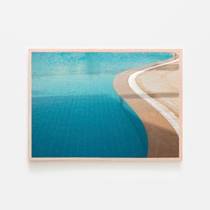 プール / アートポスター カラー ミニマル インテリア 2L〜 水 ウェーブ ブルー