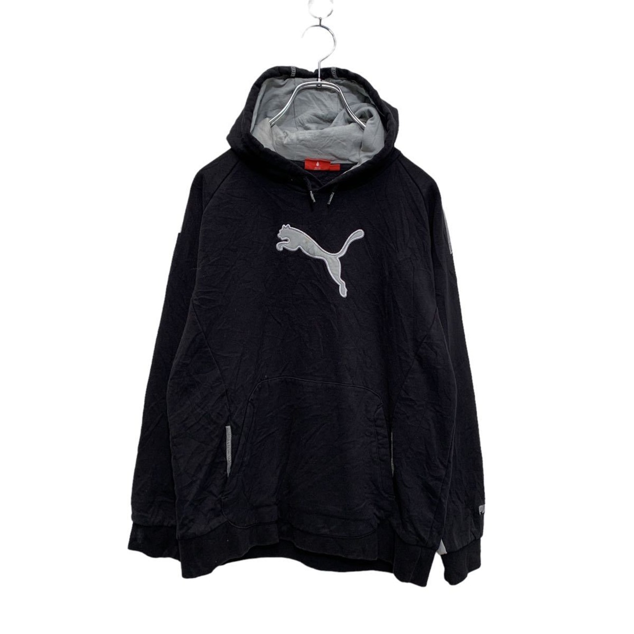 PUMA スウェット パーカー ユースサイズ XL 160 ブラック グレー 