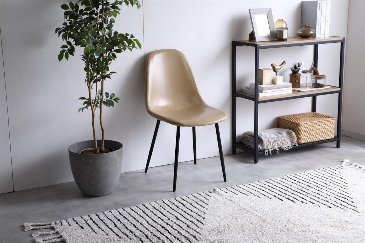 【単品】Jolly 一人掛けダイニングチェア(PVCレザー)