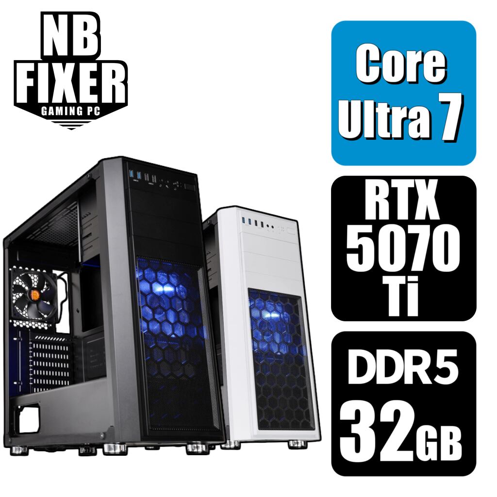 【ゲーミングPC】 Core Ultra 7 265F / RTX5070Ti / メモリ32GB / SSD 1TB / H26