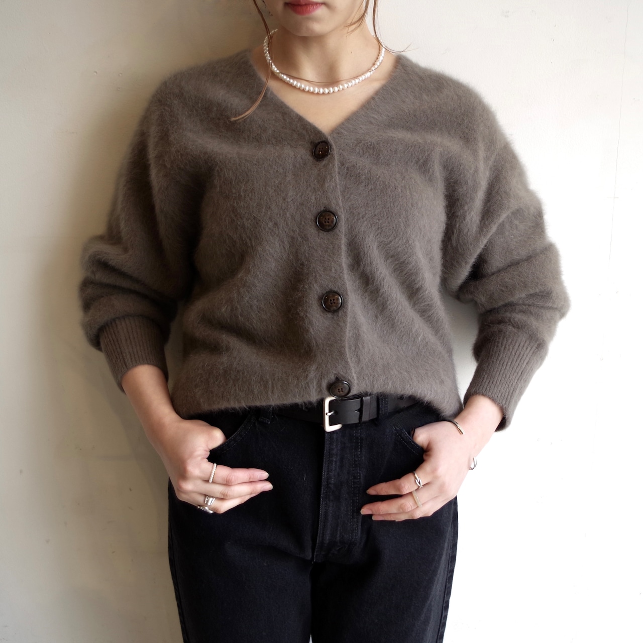 one f Fox Cashmere V Neck Cardigan