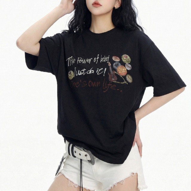 graphic design short-sleeved tee　グラフィックデザイン半袖ティー　J1844