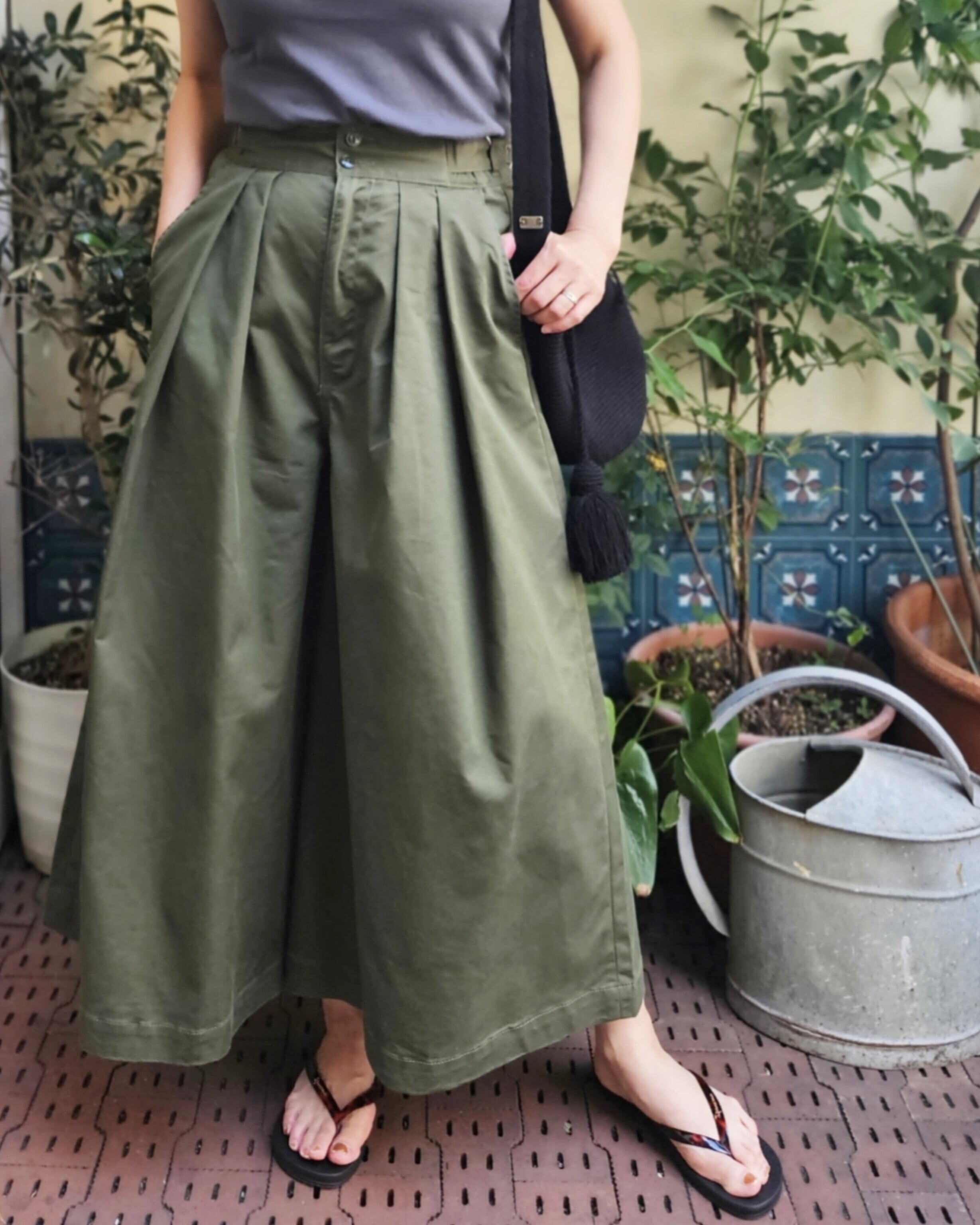 【lelill】ワイドチノキュロット / KHAKI / 32472716