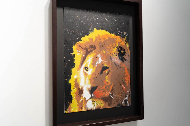 原画【ライオン】 原画【ライオン】 佐藤龍生「幻 ホワイトライオン」日本画 紙本彩色