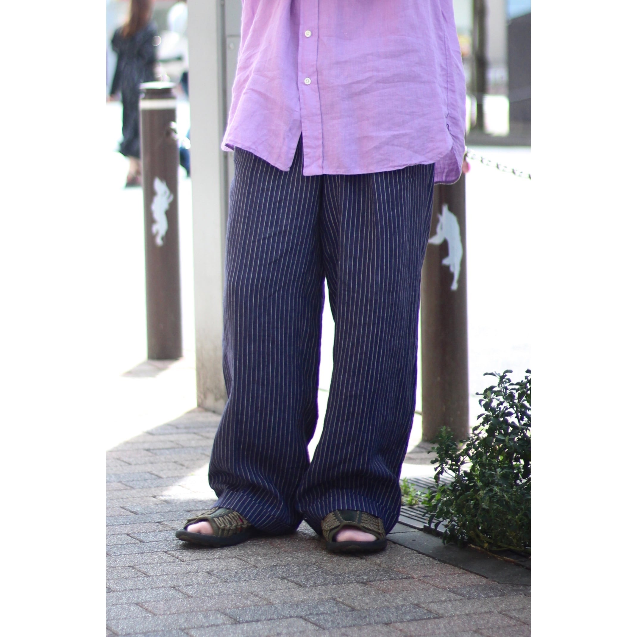 ラルフローレン　パープルレーベル　リネンスラックス　30 ネイビー ラルフローレンパープルレーベルリネンスラックス30 ネイビー