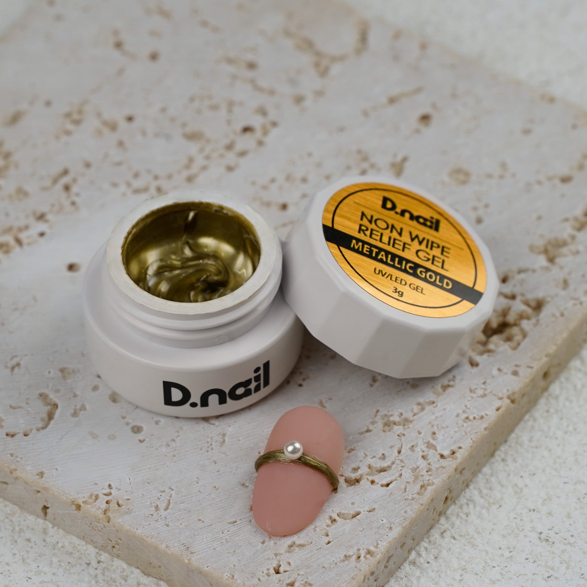 D.nail ノンワイプレリーフジェル【単品】メタリック ゴールド