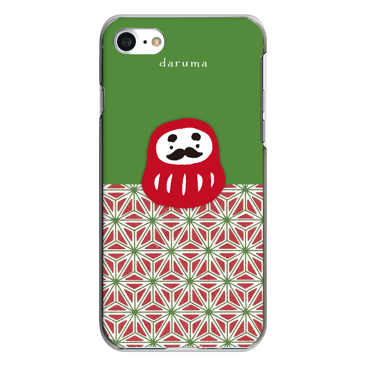 iPhone対応 スマホ ハードケース クリア だるま 民芸 デザイナーズ 【iPhone17 / iPhone16e / AQUOS / Xperia 他 iPhone / Android ほぼ全機種対応】 |desr2630