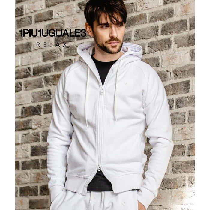 トップス 1piu1uguale3 WHITE Sweat Pullover Hoodie 1piu1uguale3 WHITE Sweat Pullover Hoodie
