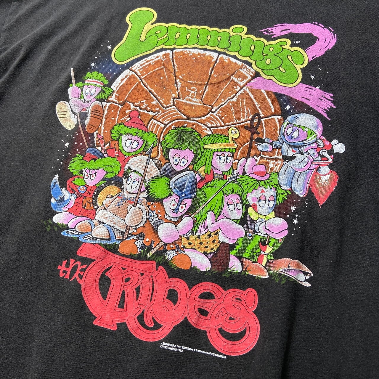90年代 Lemmings2 キャラクター ゲーム プリントTシャツ メンズXL 古着