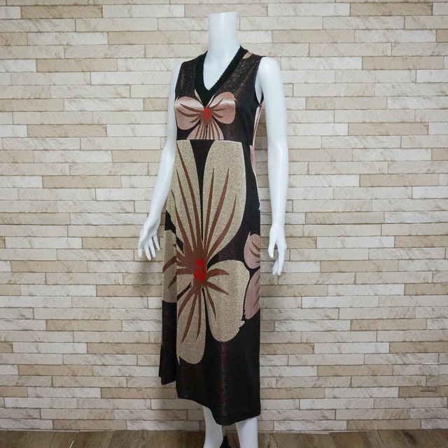 【SALE】biancoghiaccio ビアンコギャッチオ　ロング　フラワープリント