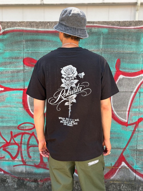 ROSE バックプリントTシャツ