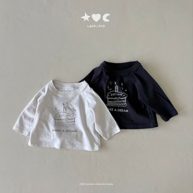 【取寄】lalaland|bebe happy raglan tee|ベベハッピーラグランT|6M-18M|baby|26 autumn