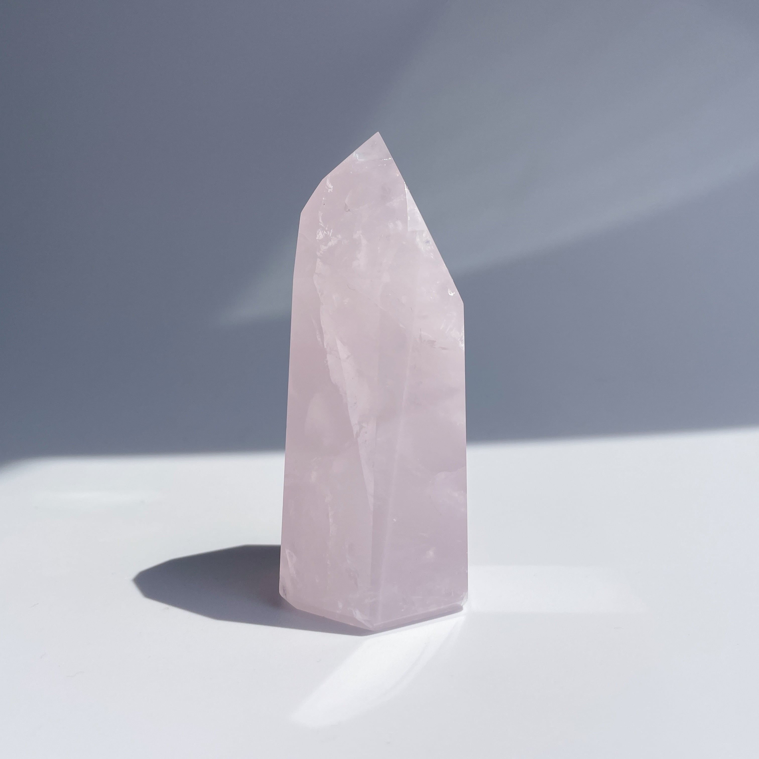 天然石 高品質 ローズクォーツ タワー キラキラ ローズクォーツタワー24◇ Rose Quartz Tower ◇天然石・鉱物