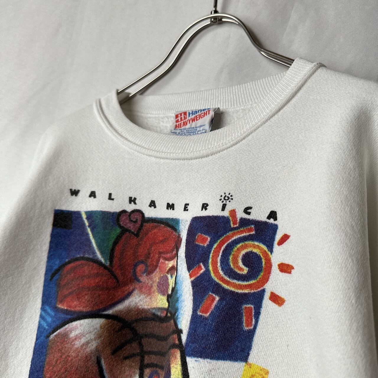 90s USA製 ヘインズ アート デザイン 両面プリント vintage