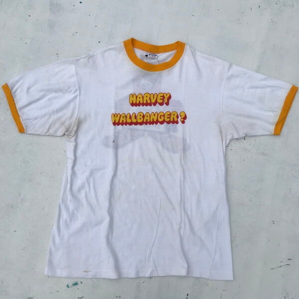 70's チャンピオン リンガーTシャツ 染み込みプリント HERVEY