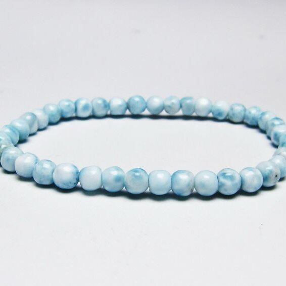 ラリマー ブレスレット 5mm 一点物 メール便可 [M便 1/10] 111-45406