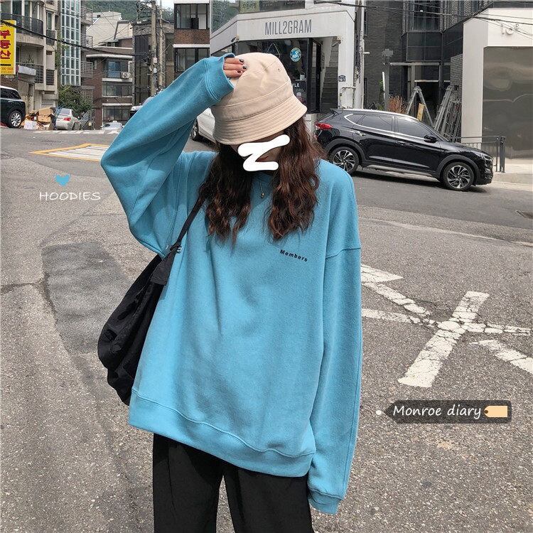 カジュアルセーター ジャケット オータムルーズラウンドネック長袖スリーブトップス ロング 秋物 Oネック モンロー45452556857