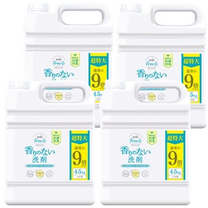 【在庫処分】【まとめ買い】 【大容量】 ファーファ フリー&(フリーアンド) 超コンパクト 液体洗剤 無香料 超特大 詰め替え 4.5kg×4個セット